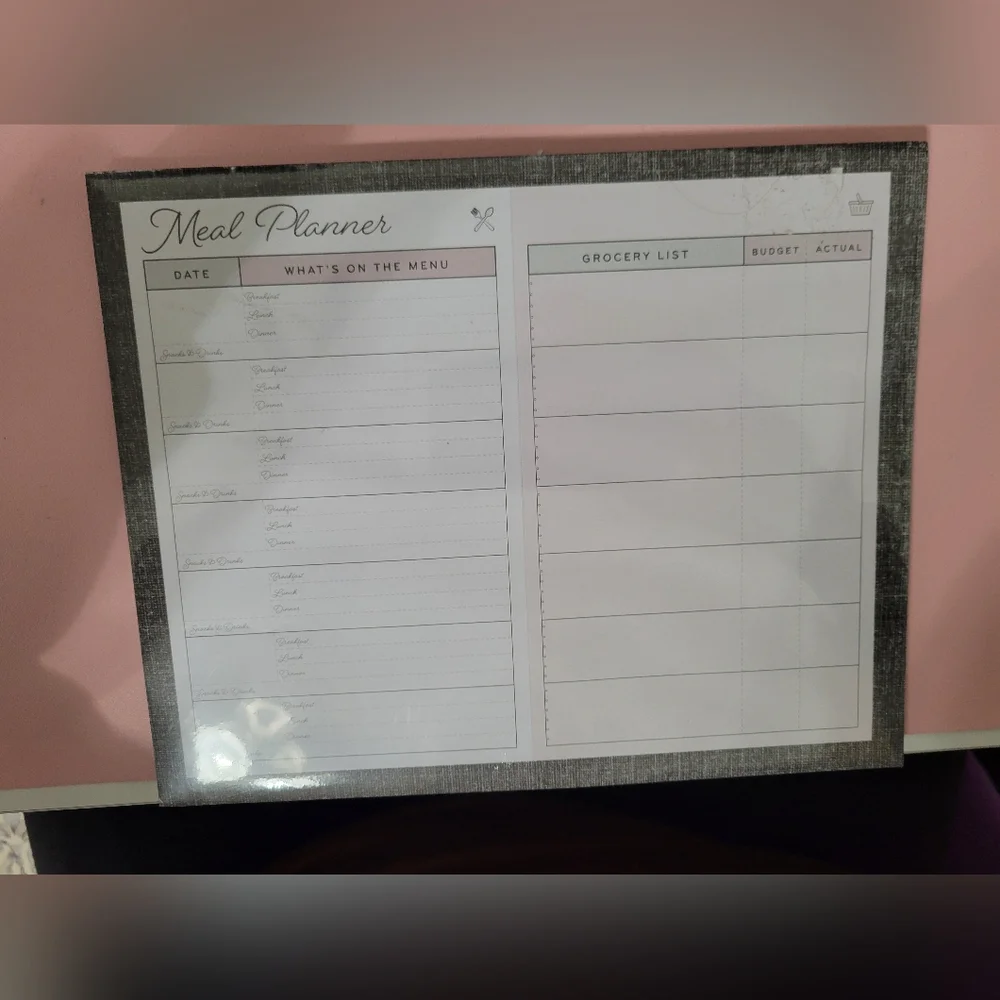 NWT Gartner Studios Desktop Meal Planning/ Grocery Shopping List